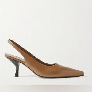 The Row Bourgeoise Leather Camel
Slingback Heels. NEVER WORN